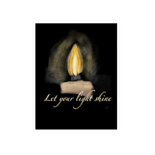 Candle 'Let Your Light Shine' Vinyl Sticker