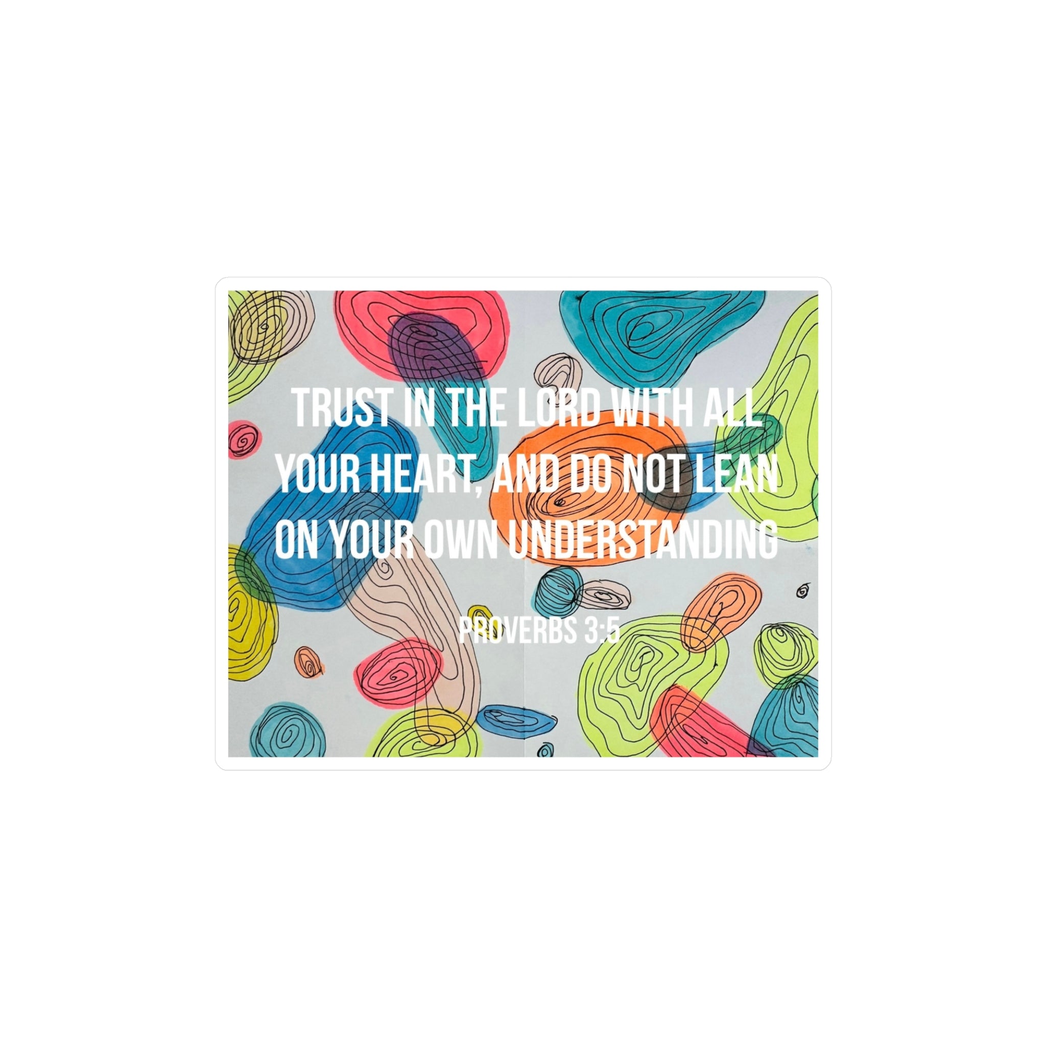 Proverbs 3:5 Inspirational Vinyl Sticker