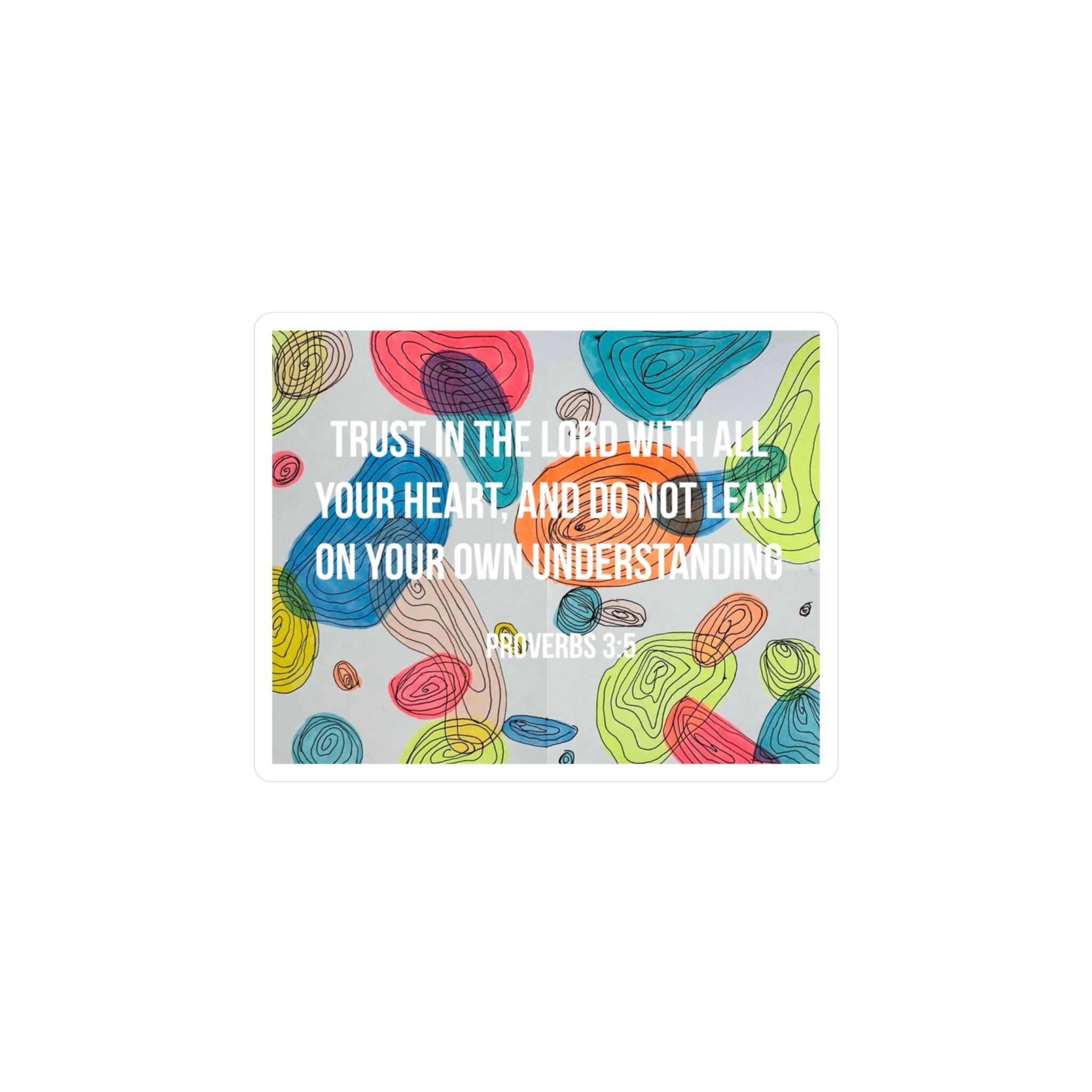 Proverbs 3:5 Inspirational Vinyl Sticker